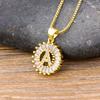 A piece of A-Z letters elegant and beautiful pendant necklace suitable for women men's initials fashionable versatile jewelry accessories