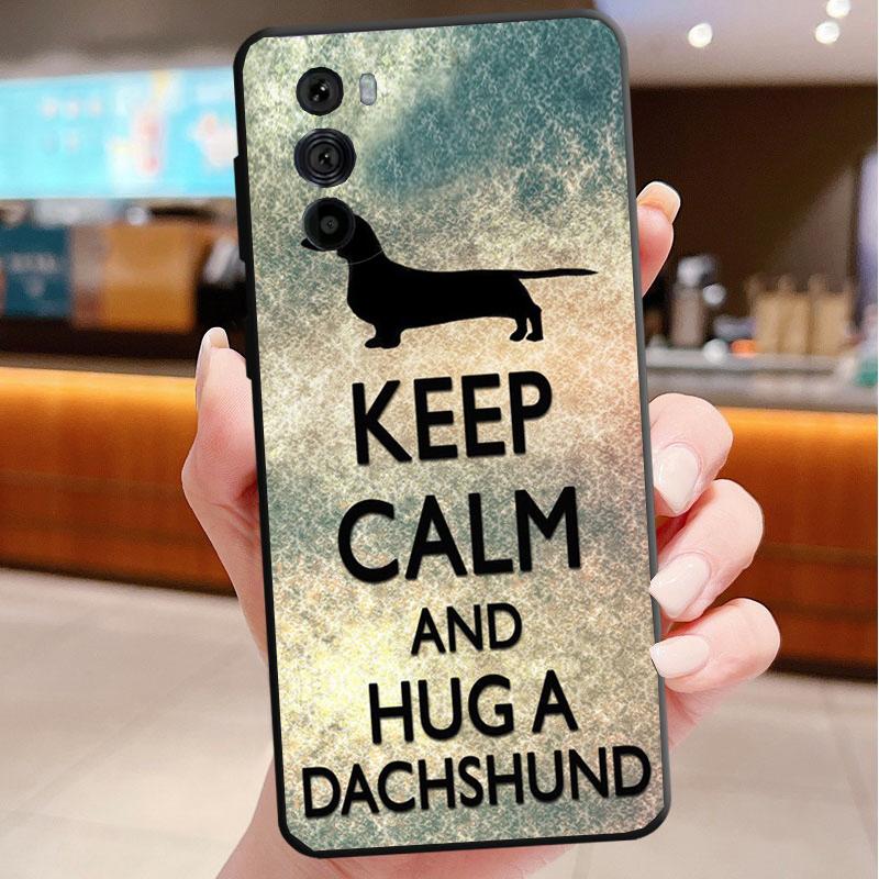 

Cute cartoon Dachshund dog Phone Case For Motorola Edge 60 50 40 Pro 60 50 40 30 Ultra Neo Fusion G Play G Stylus G Carcasas Moto Edge 40