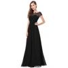 Elegante Abito Lungo in Pizzo da Donna per Balli e Feste Serale con Design Slim Fit