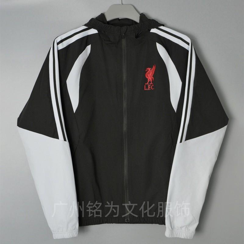 Men Women Hooded Windbreaker Jacket Soccer Training Coat Outdoor Sportswear Lightweight Breathable