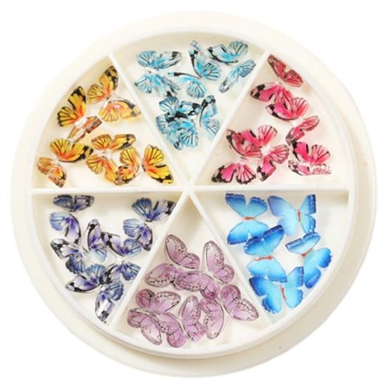 1 Box 3D Butterfly Nail Charms Resin Ornament DIY Craft Project Manicure Accessories Nail Art Jewelry Phone Case Decorations Nail Supplies for