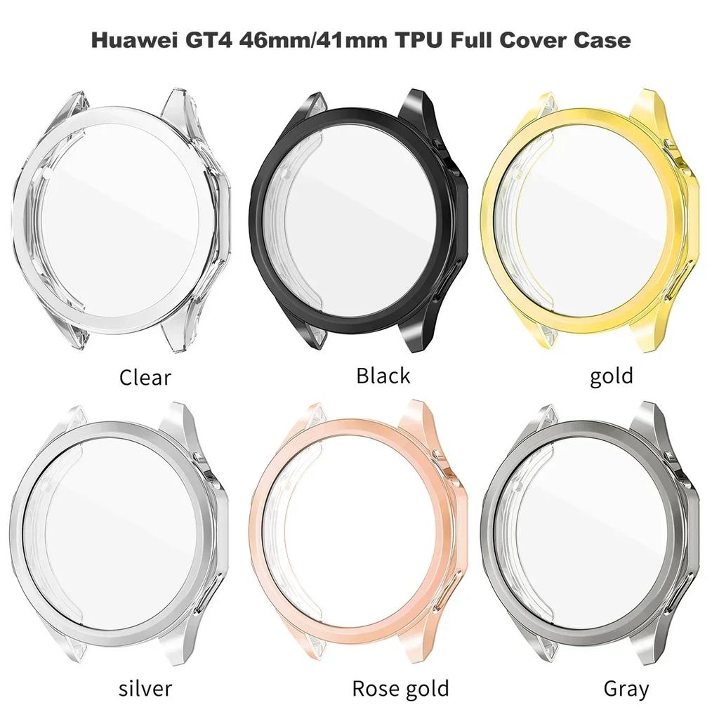 Soft TPU Screen Protector Case For Huawei Watch GT4 46mm All-Around Full Bumper Anti-scratch Cover For Huawei Watch GT 4 Shell