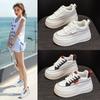 8 Inner Heightening Board Shoes Women's Summer New Leather Thick-soled Mesh Breathable Little White Shoes Small Size Casual Shoes