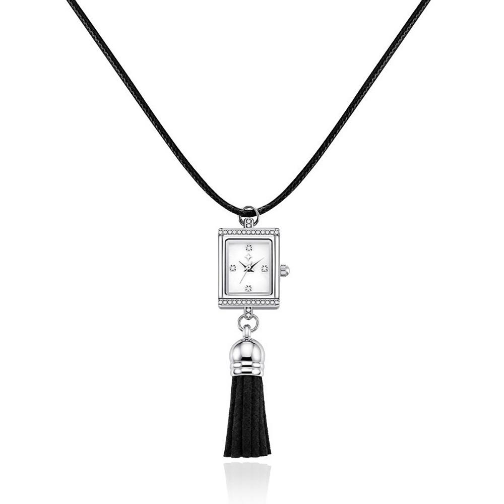 Damen Taschenuhr Französisch Elegantes Quasten-Anhänger-Halskette Für Sie Damen Geburtstagsgeschenk Quarzwerk Retro Mode Schmuck