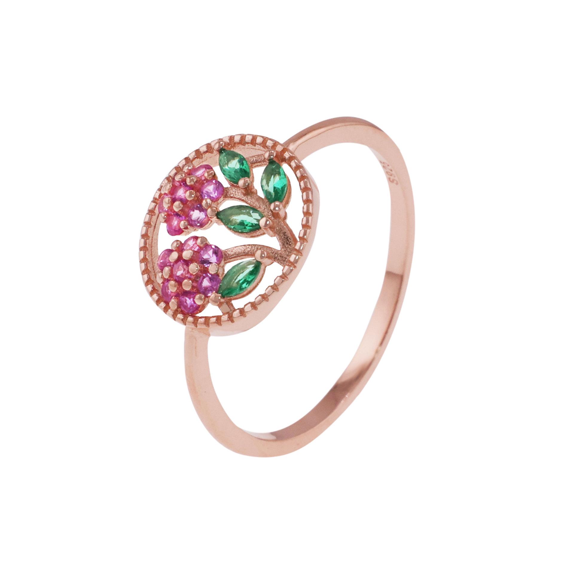 

Introducing the Zhenxing S925 Rose Gold Pink Floral Sterling Silver Ring - Elegant and Youthful Design. Size 9 рожевий колір золота