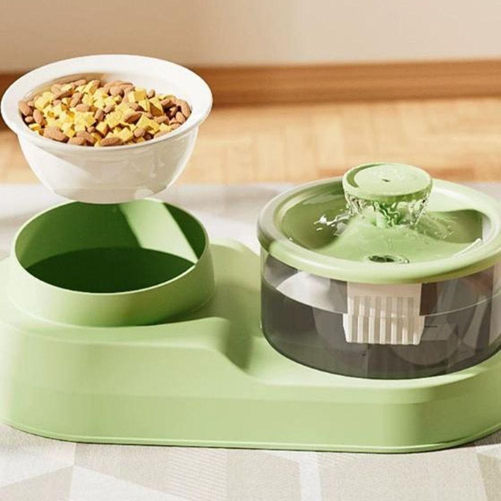 Mute 2-in-1 Pets Water Fountain Auto Filter Pet Feeder Pet Supplies Cat Drinker Bowl  for Home