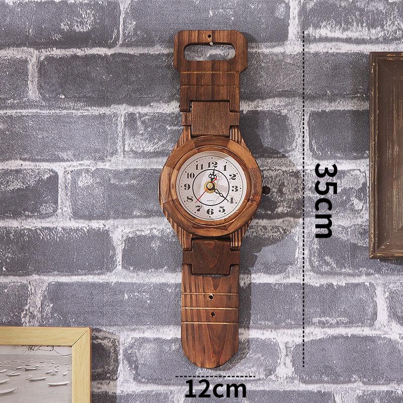 

Home Decor Solid Wood Clock Home Environmental Protection Craft Living Room Decoration Retro Watch Clock Wall Clock