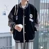 Baseball Jacket Men's Spring and Autumn Jacket Black Loose Jacket