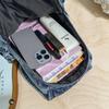 Denim Rucksack Reise Leichter Rucksack Multifunktionale Brusttasche