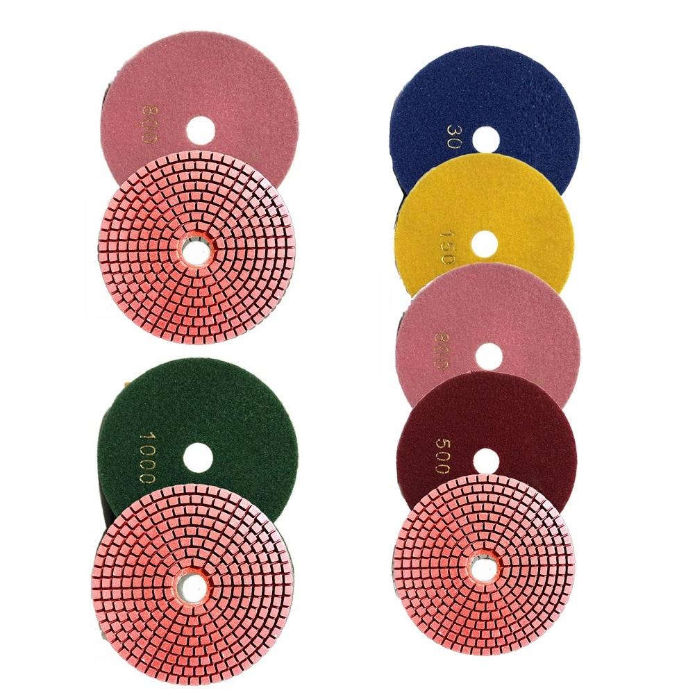 1pc 5 Inch 125mm Polishing Pads Wet/Dry Flexible Grinding Sanding Discs For Granite Stone Concrete Marble Polishing
