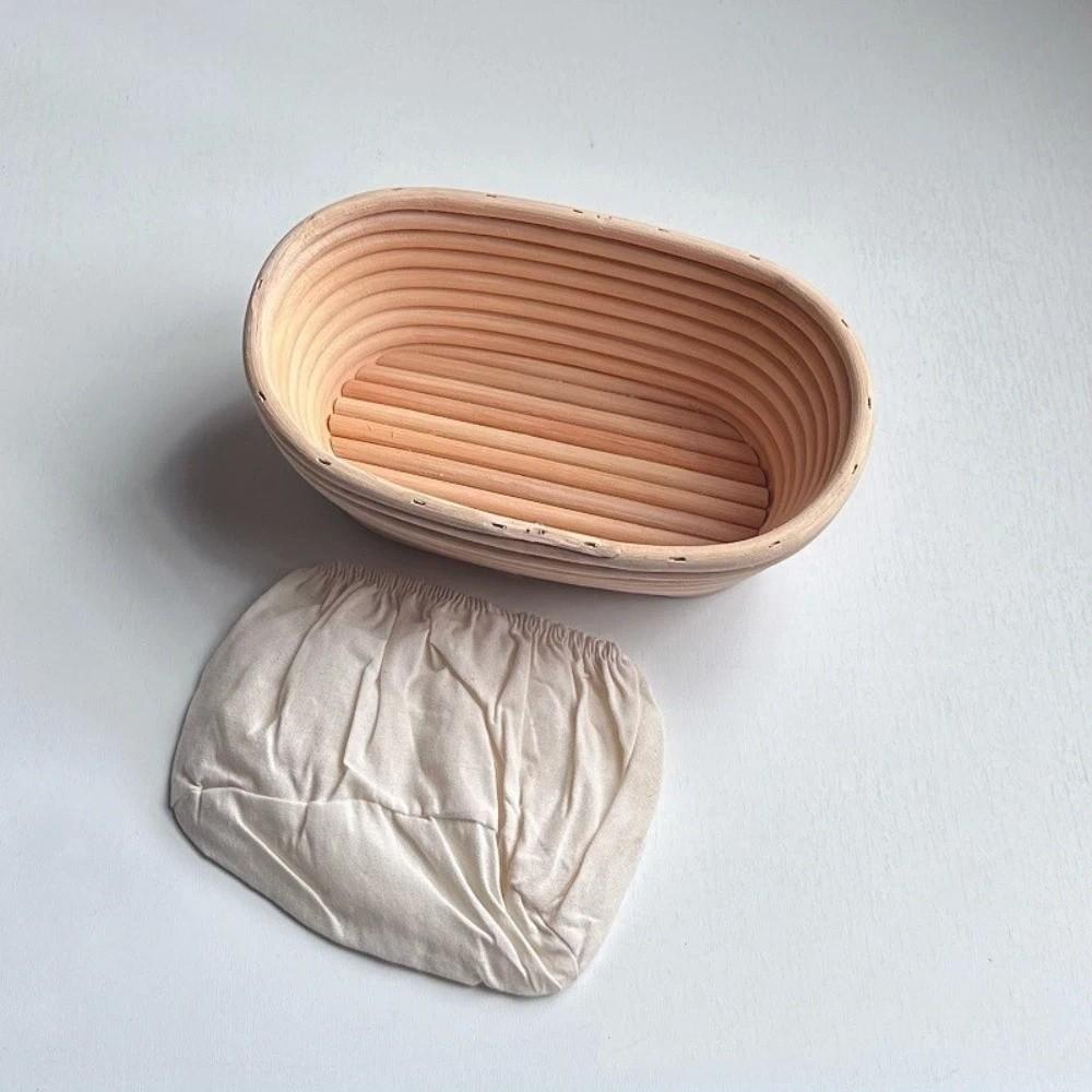 Round & Oval Bread Proofing Basket Decorative Dough Rising Rattan Basket Bread Making Ellipse 25x15x8cm