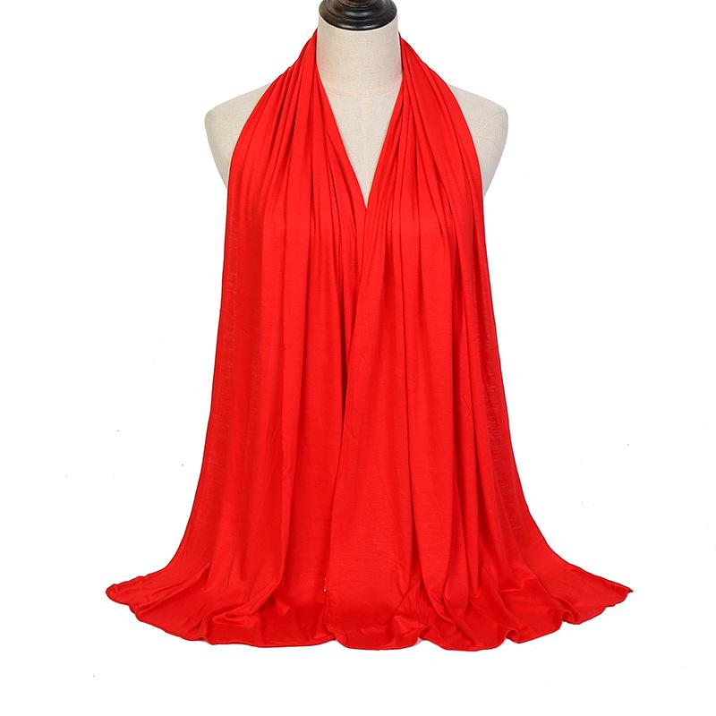 Modal Solid Color Long Scarf: High-Quality, Breathable, Soft Handfeel, Mercerized Cotton (YW125)