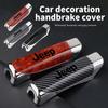 For Jeep Car Styling Hand Brake Cover Carbon Fiber Handbrake Grip Cover Compass Renegade Cherokee Wrangler JK Patriot Liberty AMS1
