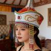 Traditional Mongolian Hat Breathable Fabric Headwear For Stage Shows And Cultural Event Stage Performances Accessory