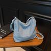 Women Bag Fashi Shoulder Bag Large Capacity Denim Stylish Crossbody Multifuncti Square Commuting Chic Hobos Messenger Pack