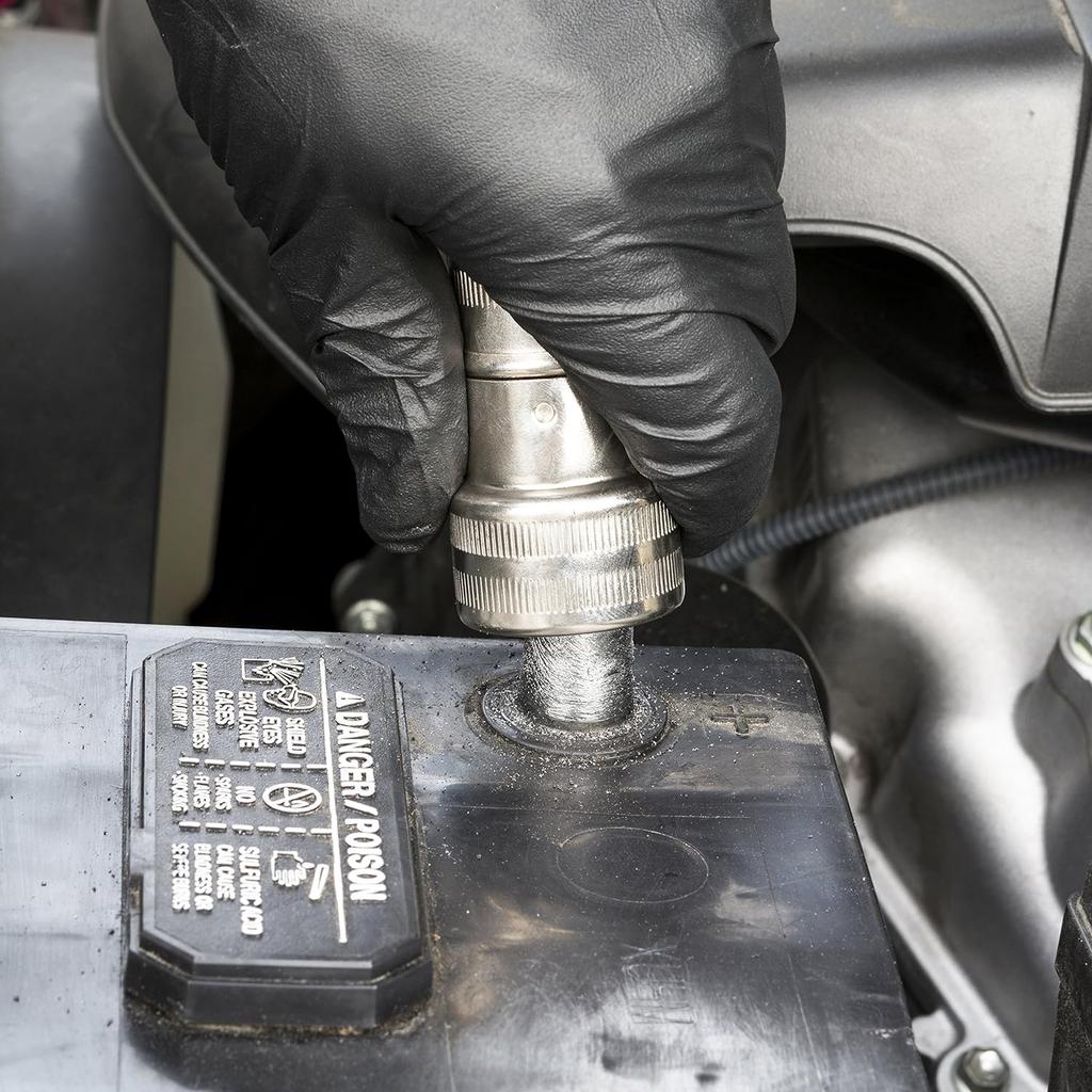 Car Battery Brush Dirt Corrosion Stainless Steel Brushes Post Terminal Cable Cleaner Automotive Wash Cleaning Battery Wire Brush