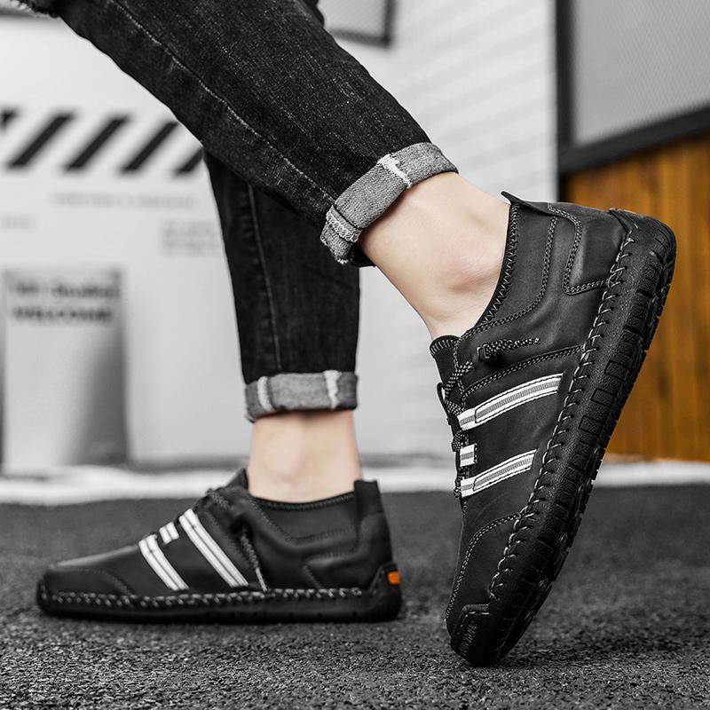 Spring Personalized Strap Leather Shoes Men Business Dress Shoe All-Match Casual Mens Shoes Footwear Wear-Resistant Oxford Shoes