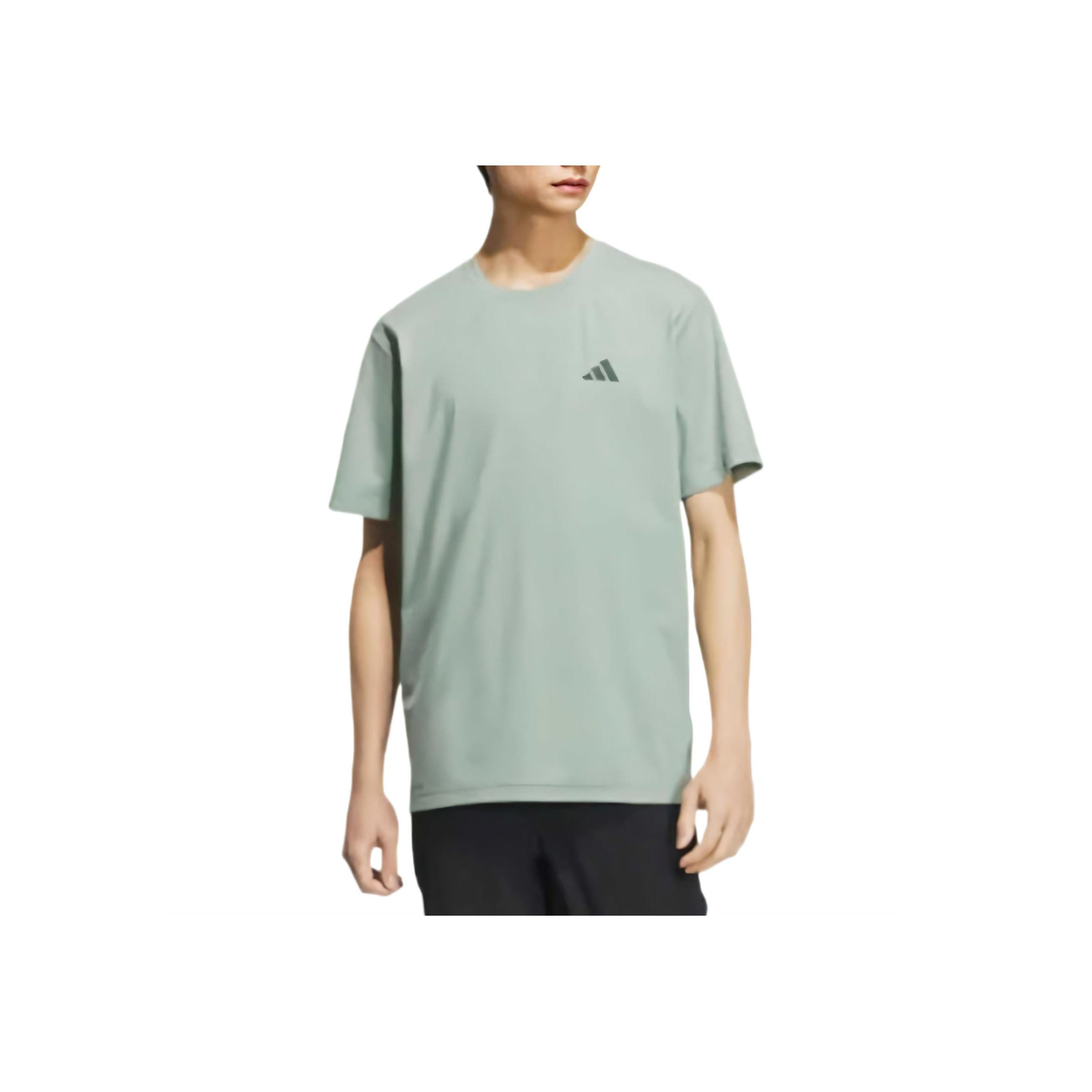 

Adidas SS25 Minimalist Quick-Dry Cool Fashion Soft Versatile Short Sleeve T-Shirt Men Tops Green KC3092 XL