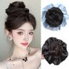 Satin Scrunchie False Hair Pieces Claw Clip Ponytail Chignon Fashion Flower Bun Head Wig  Daily Use
