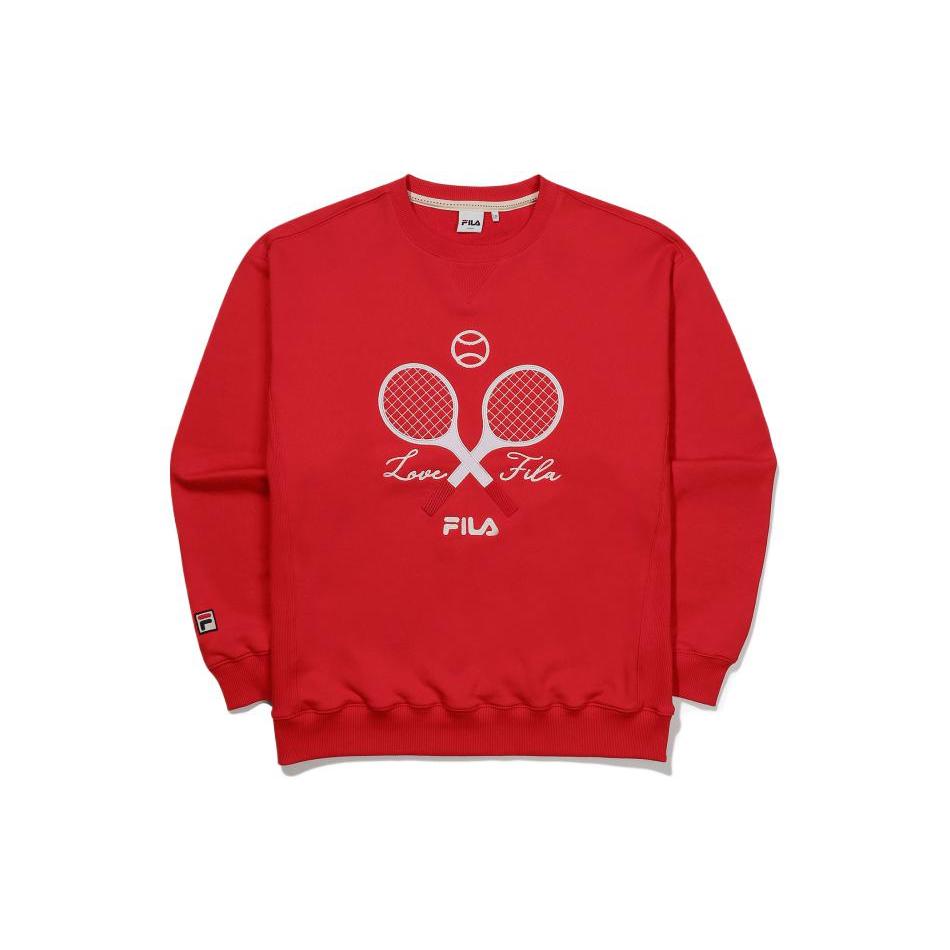 FILA Sweatshirts Unisex Red Crew Neck Moderate FS2POE3301X-RED 095