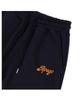 APEGO SPORTS Typographic Embroidered Semi-Wide Straight Sweatpants Dark Navy