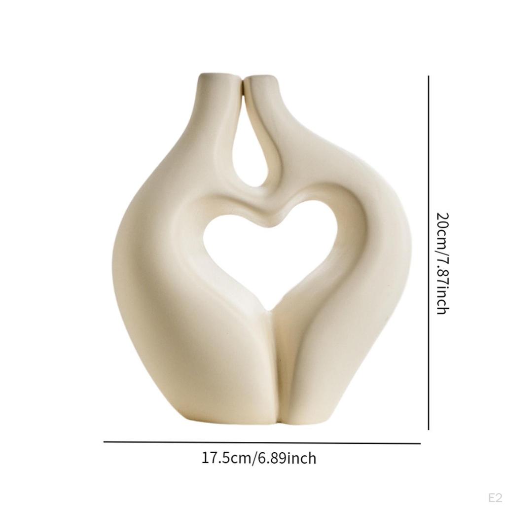 Porzellan Liebespaar Liebesvase Tischdekoration Multifunktionaler Pflanzen-Blumenhalter für