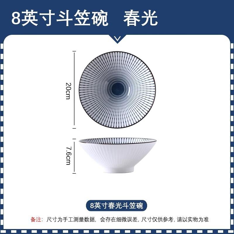 ZISIZ Ceramic Noodle Bowl Set