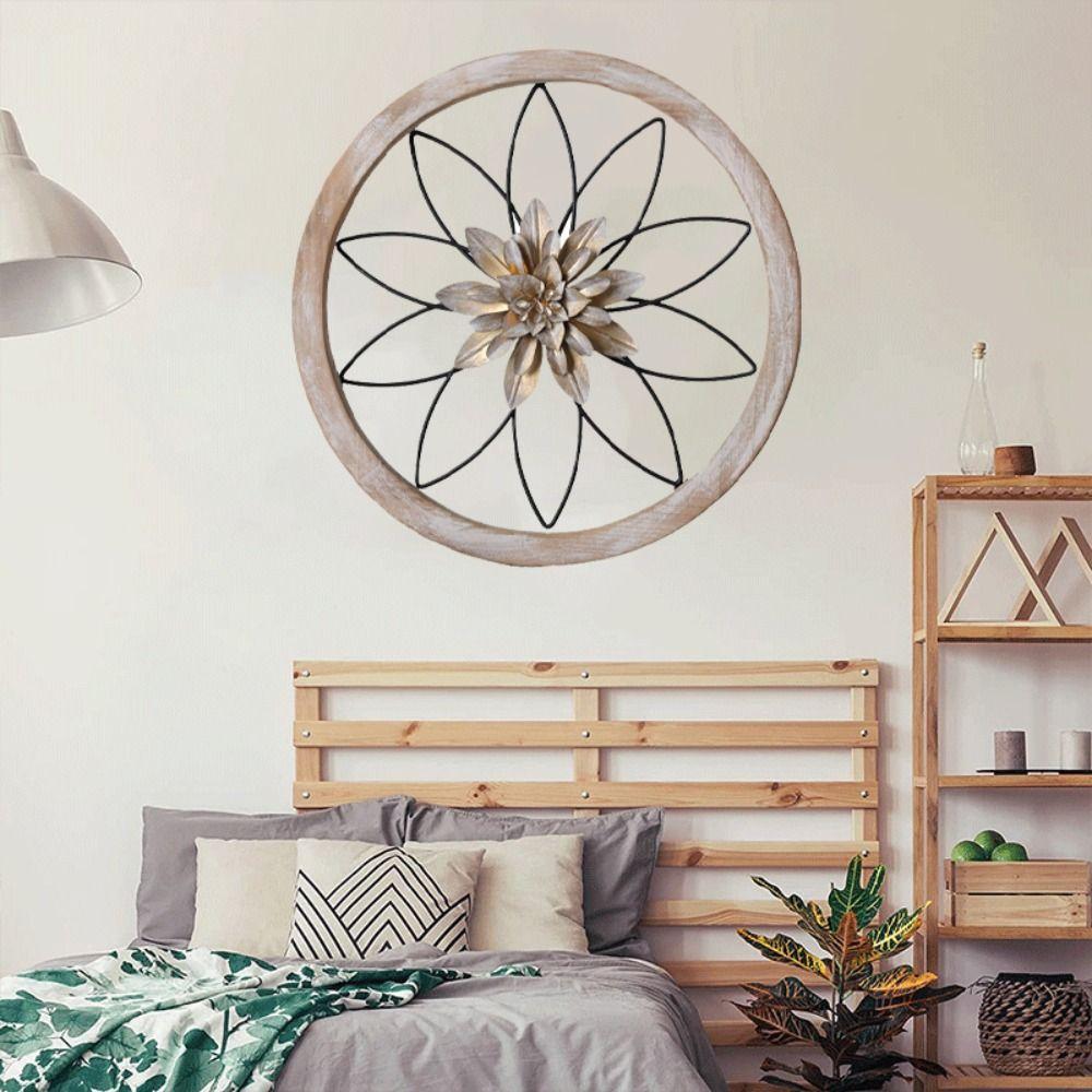 1/3pcs Circular Flower Wall Decoration Retro Wall Background Pendant Wall Hanging  Bedroom