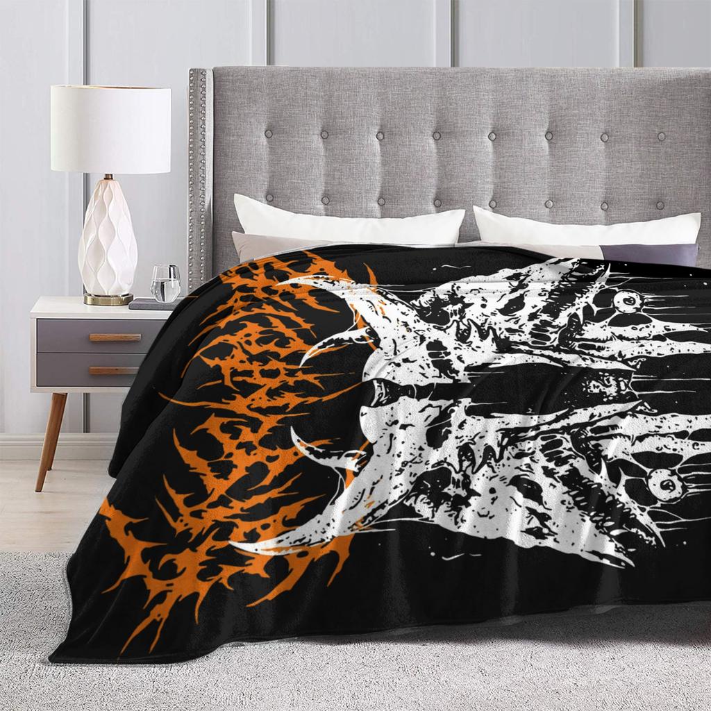 Rare DISENTOMB Band Graphic Blanket Soft Warm Comfortable Plush Throw Blanket For Boy Girl Flannel Bedspread Bed Cover