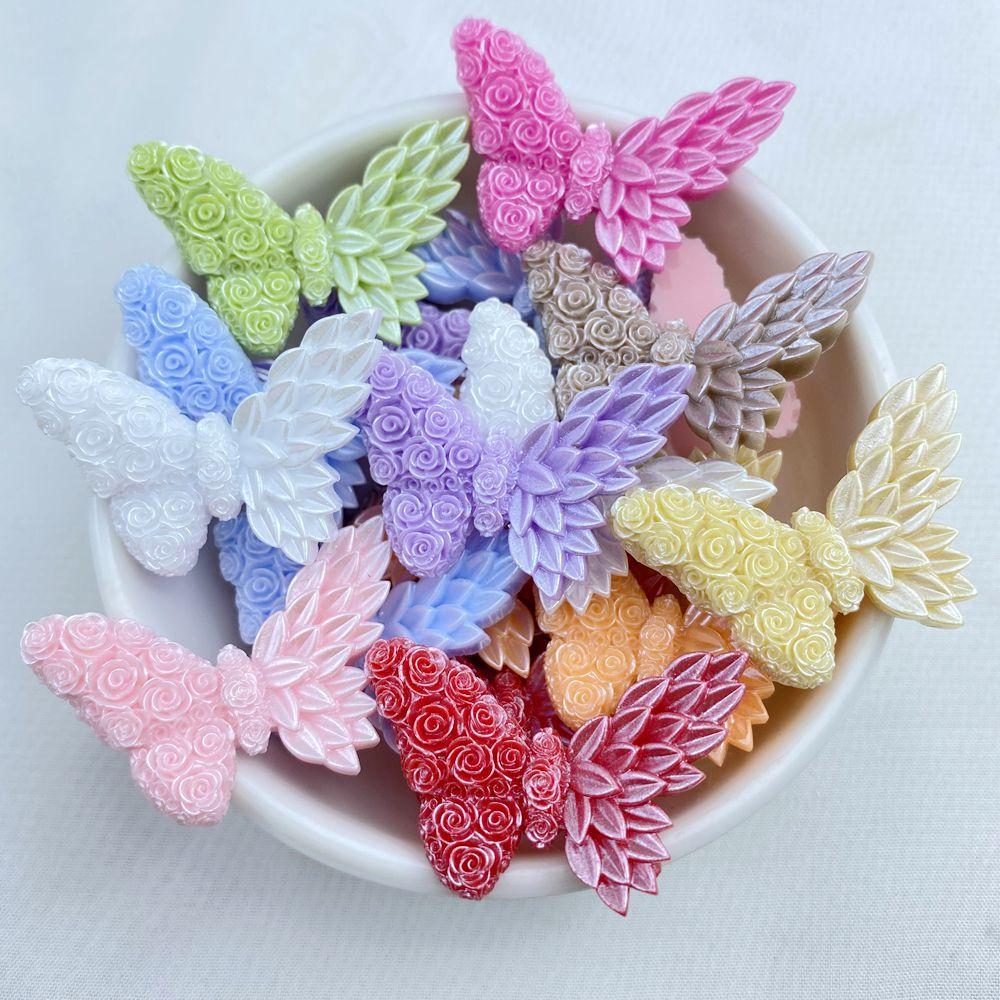 10Pcs New Models Colorful Cartoon Butterfly Series Resin Scrapbook DIY Jewelry Hairpin Headrope Decoration Crafts Diy Accessorie