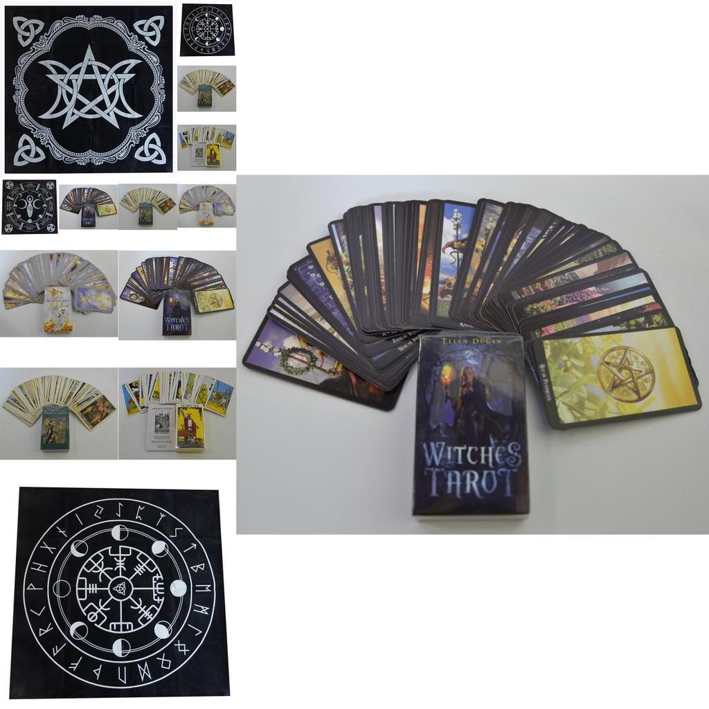 Exquisites Englisches Tarot-Hexen-Deck Mit 78 Karten Für Mystische Lesungen