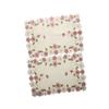 Round Rectangular Lace Satin Fabric Flower Pattern Placemat Doily Cup Pad Coaster