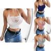 Elegant Womens Sexy Spaghetti Strap Cross Back Lace Crop Top For Clubwear