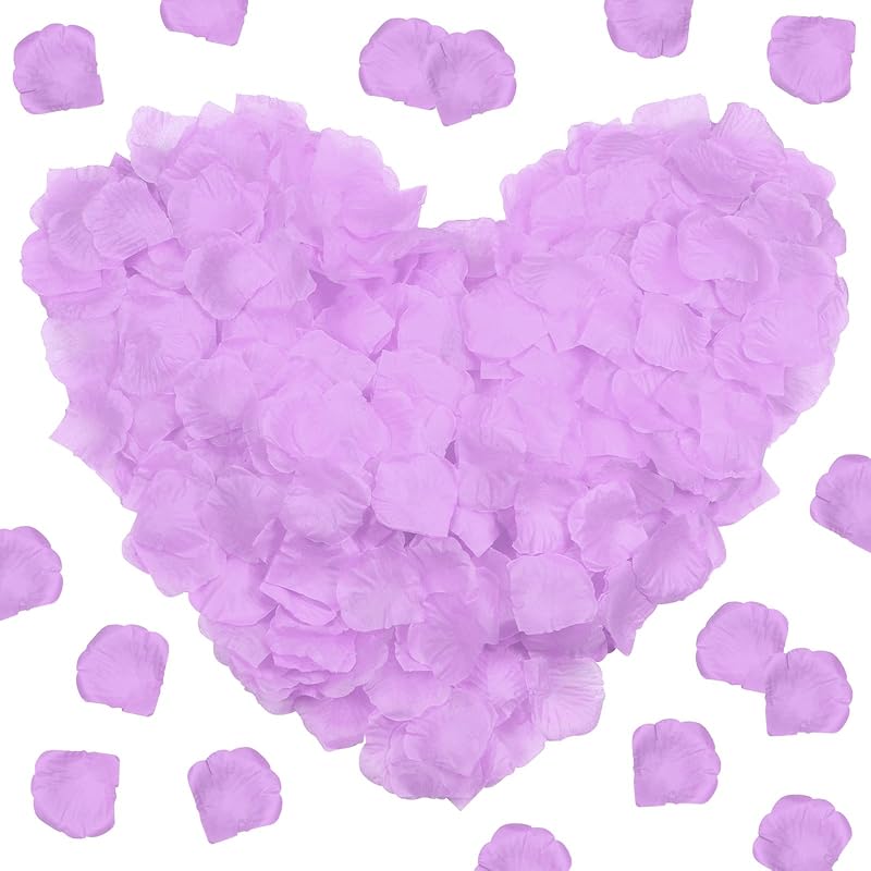 3000-Pack Silk Artificial Flower Rose Petals, 1.97x1.97 Inch Silk Rose Petals Wedding Faux Flowers for Wedding/Party/Aisle Runner/Bridal Shower/Table