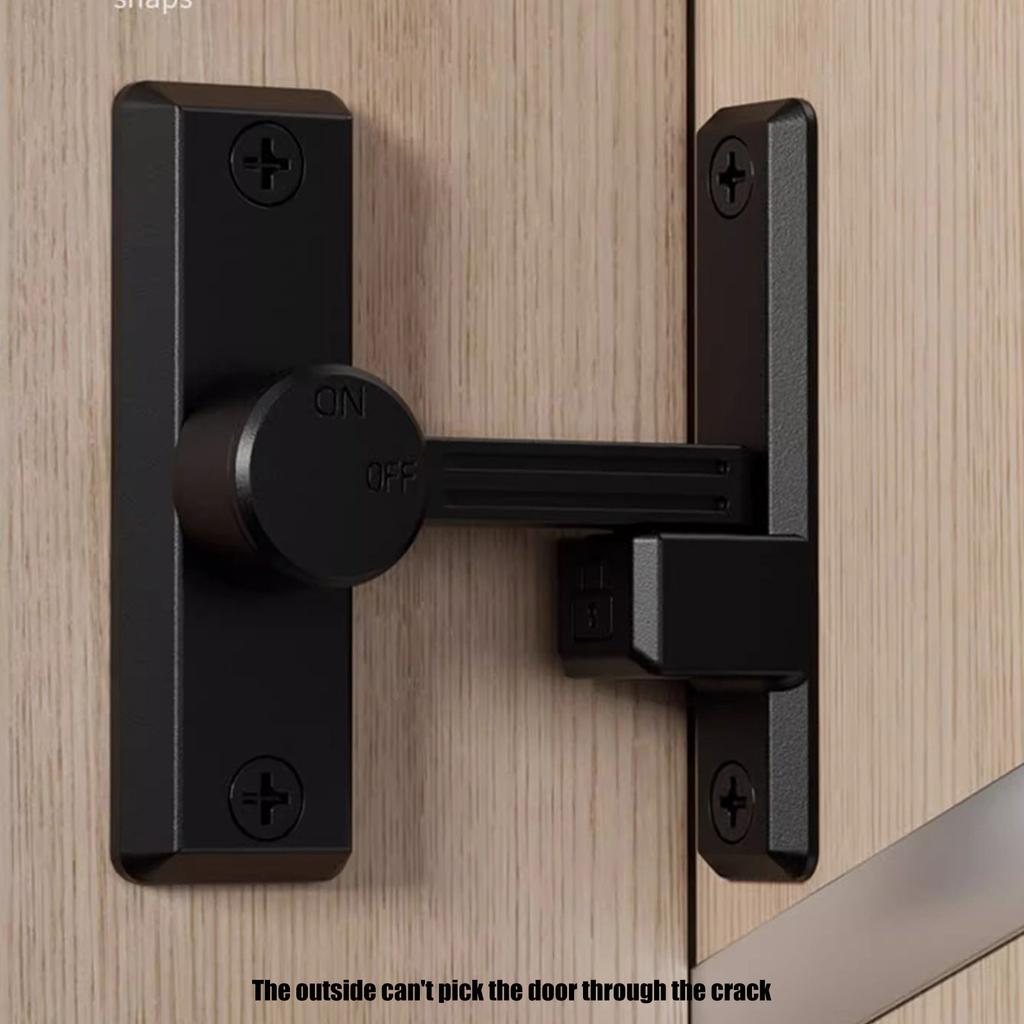 Sturdy Zinc Alloy Materials 90/180 Degree Bolts Lock for Enhances Security in Bedrooms Bathrooms and Storage Room