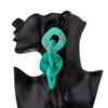 Statement Acrylic Long Link Chain Drop Earrings for Women Brincos Vintage Big Resin Geometric Dangle Earring Fashion Jewelry