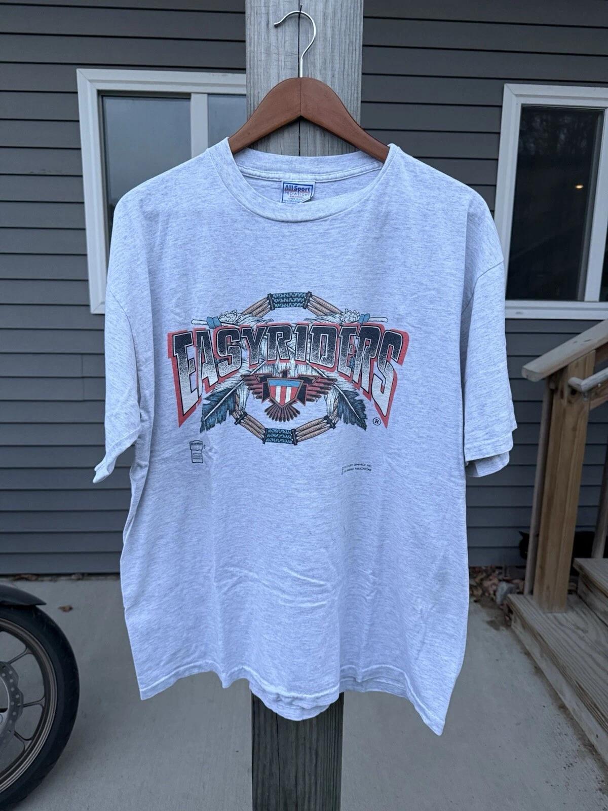 

Vintage Easy Riders Rodeo Rally 1995 T-T-Shirt XL Single Stitch Motorcycle Biker S