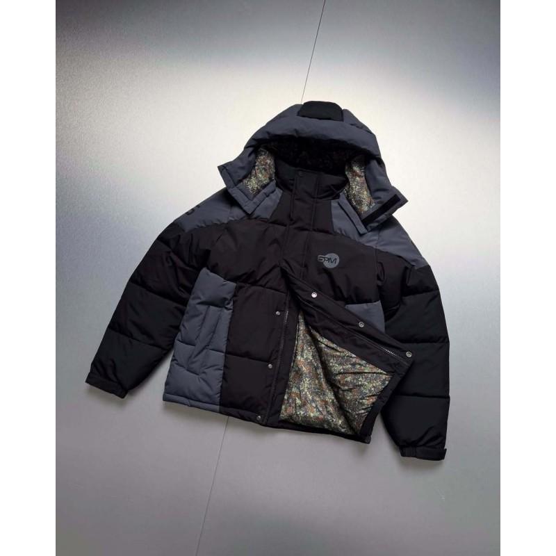 Mens Winter Cotton Puffer Jacket Striped Loose Fit Streetwear Hooded Coat Teens