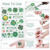 652F Waterproof Decals for Irish Festivities Green Stickers for Men and Women