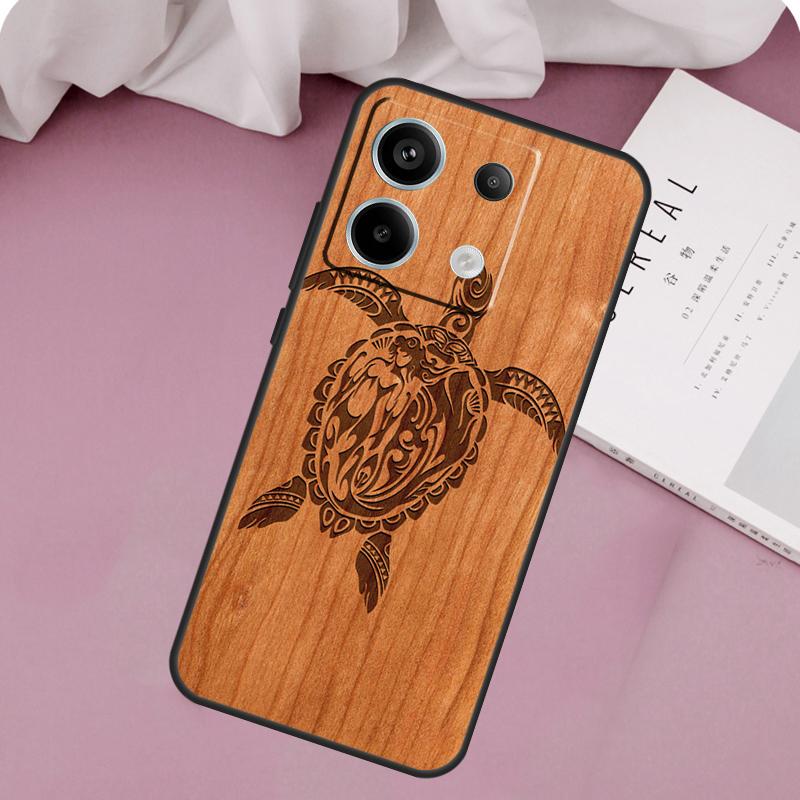 Wolf Bike Butterfly Wood Case For Xiaomi Redmi Note 12 11 9 10 13 Pro Plus 12S 11S 10S 9S Redmi 13C 9C 10C 12C Cover