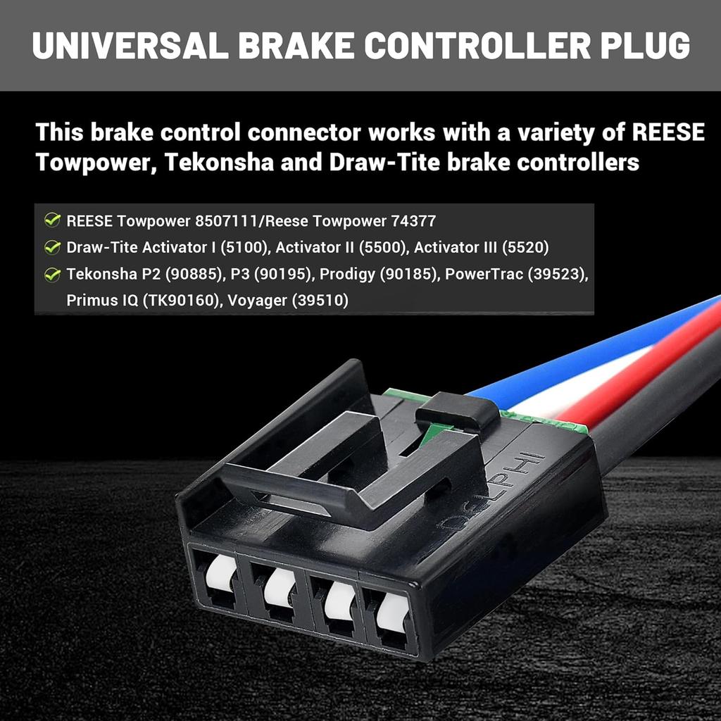 Oyviny 3035-P Brake Controller Wiring Adapter Compatible With 1994-2008 Ford F-150 F-250 F-350 F-450/1992-2009 E-150 E-250 E-350/2005- Land