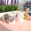 Ib251-Designmugg 2 st-Vågformad Hjärta