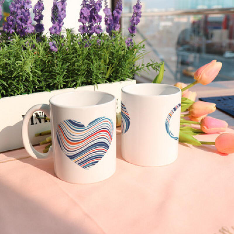 ib251-Design Mug 2p-Wave Pattern Heart