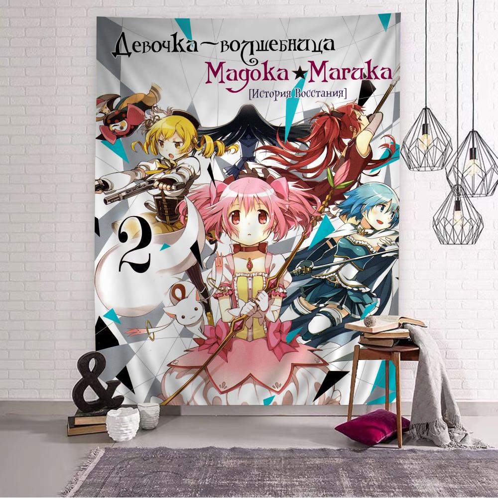 

Puella Magi Madoka Magica DIY Настенный Гобелен Подвесной Таро Хиппи Коврики на Стену Декор для Комнаты в Общежитии Дома 74x94cm(29x37in)