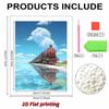 DIY Pearl Painting Set Train By The Lake Pattern Home Decoration Handmade Sticky Diamond Creative Canvas Pearl Art Painting Crafts Perfect Gift