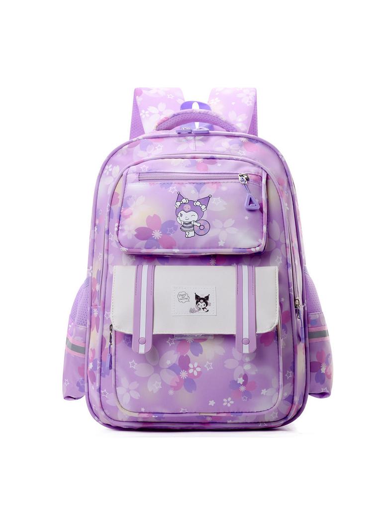 Stylish Cartoon Pattern Large Capacity School Backpack For 3-6 Grade Students