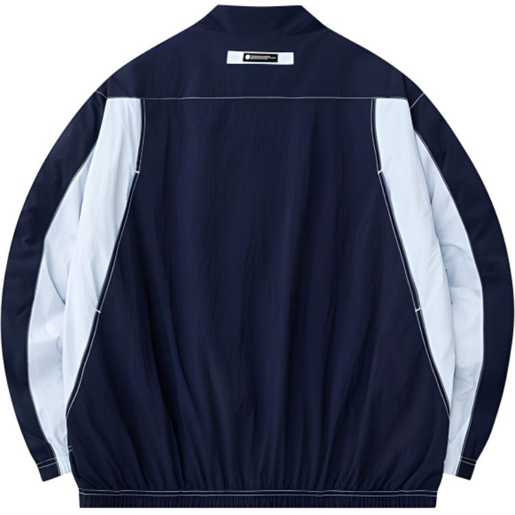 Anta Letter Stand Collar Zipper Long Sleeve Jacket Men Jackets Illusion-Blue Deep-Navy 952418602-4