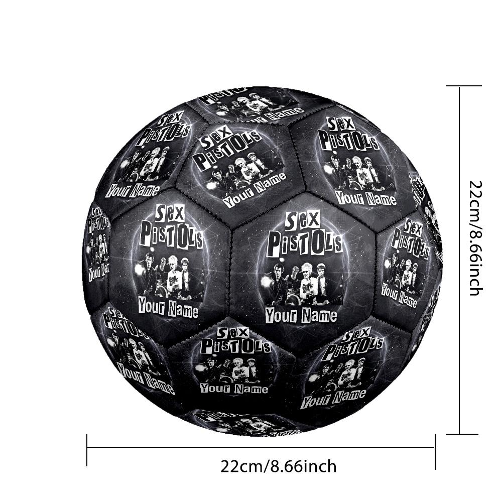 Sex Pistols Size 5 Football, Custom Name Text Personalized Soccer Ball Sport Training Gift