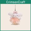 Fallen Rabbit Eared Plush Pendant Lolita Jk Doll Floral Plaid Skirt Bow Design
