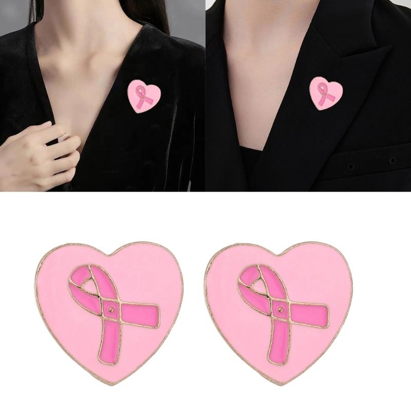 10 Stück Krebsbewusstseins-Schleifen-Anstecknadel Bewusstseins-Brosche Dekorative Metall-Reversnadeln für Kleidung Tasche Hut Kostümdekoration
